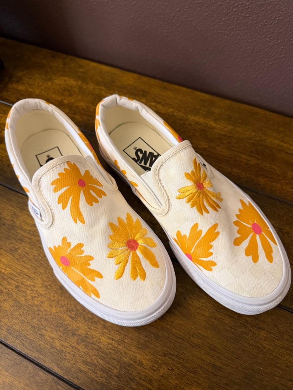 Vans Checkerboard Floral Slip On Shoes - Picture 5 of 9